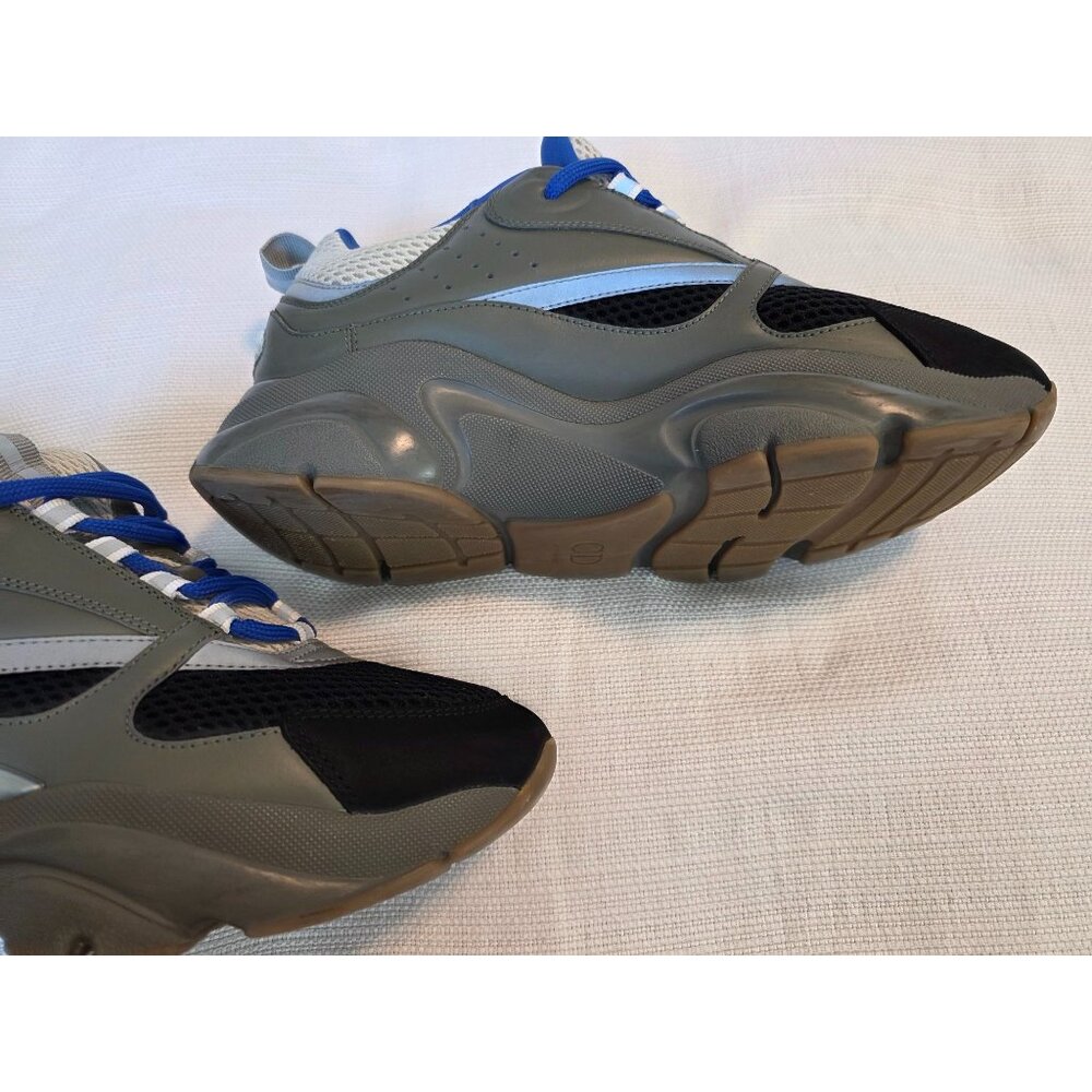 Dior B22 Men’s Sneakers Size 41 (US 8) Grey Black Blue Mesh Leather Pre-Owned - Picture 4 of 16